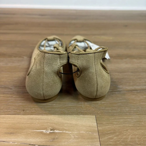 NWT Gap Lace Up Ballet Flats, Size 7, Gold - Picture 7 of 7
